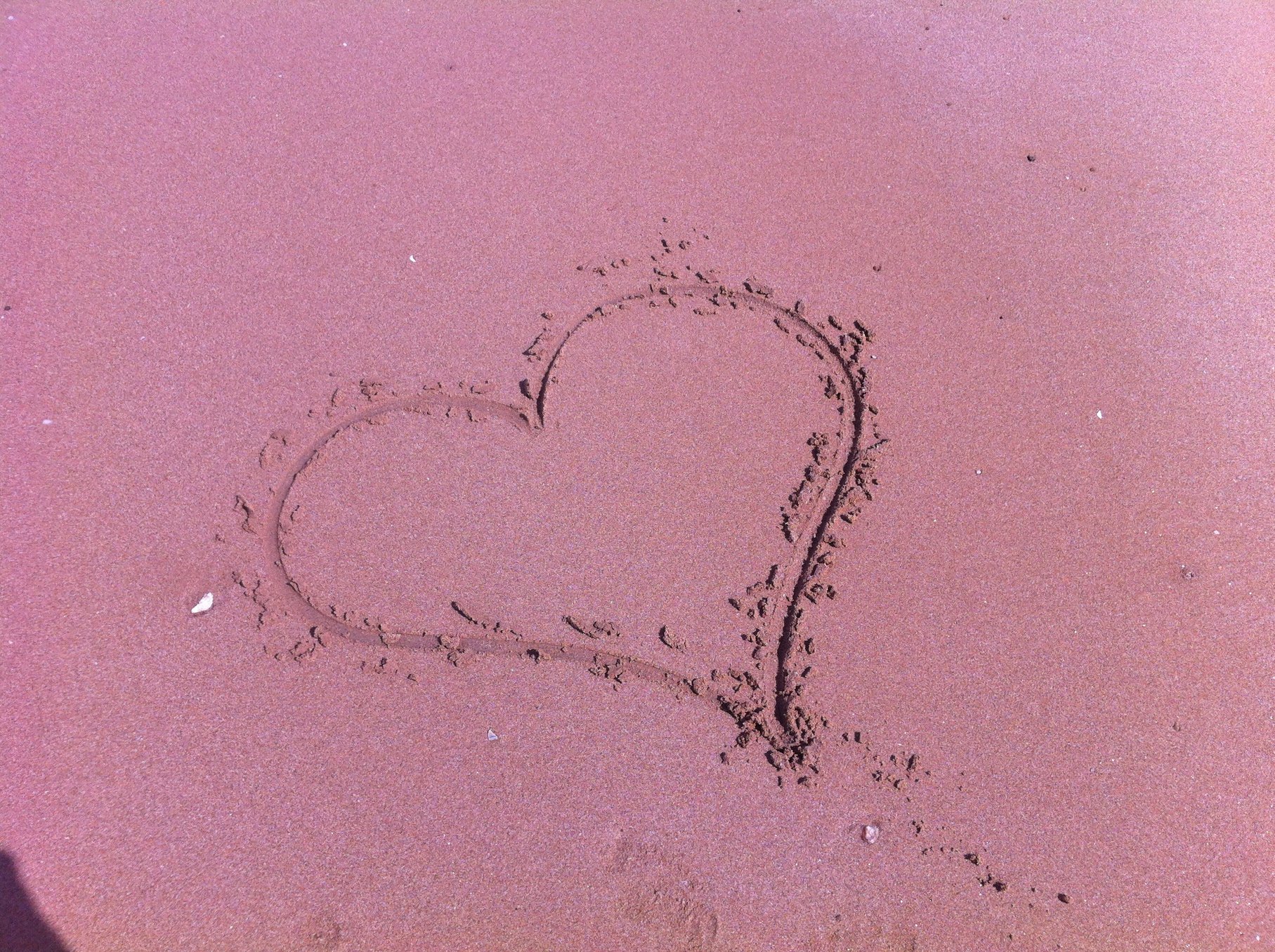 Heart, Sand, Beach, Love